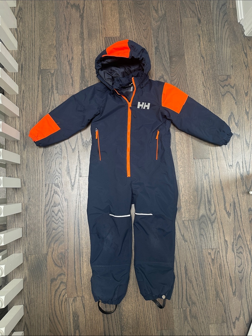 Helly Hansen Navy Jumpsuit with Bright Orange Accents